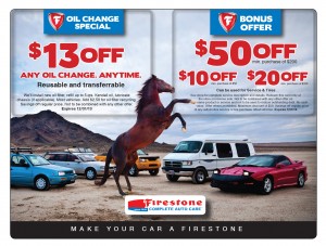 Tire and Oil Change Popout Mailer