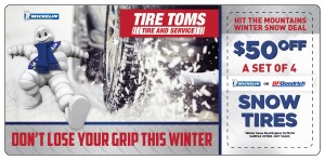 Snow Tire Marketing Direct Mail Postcard