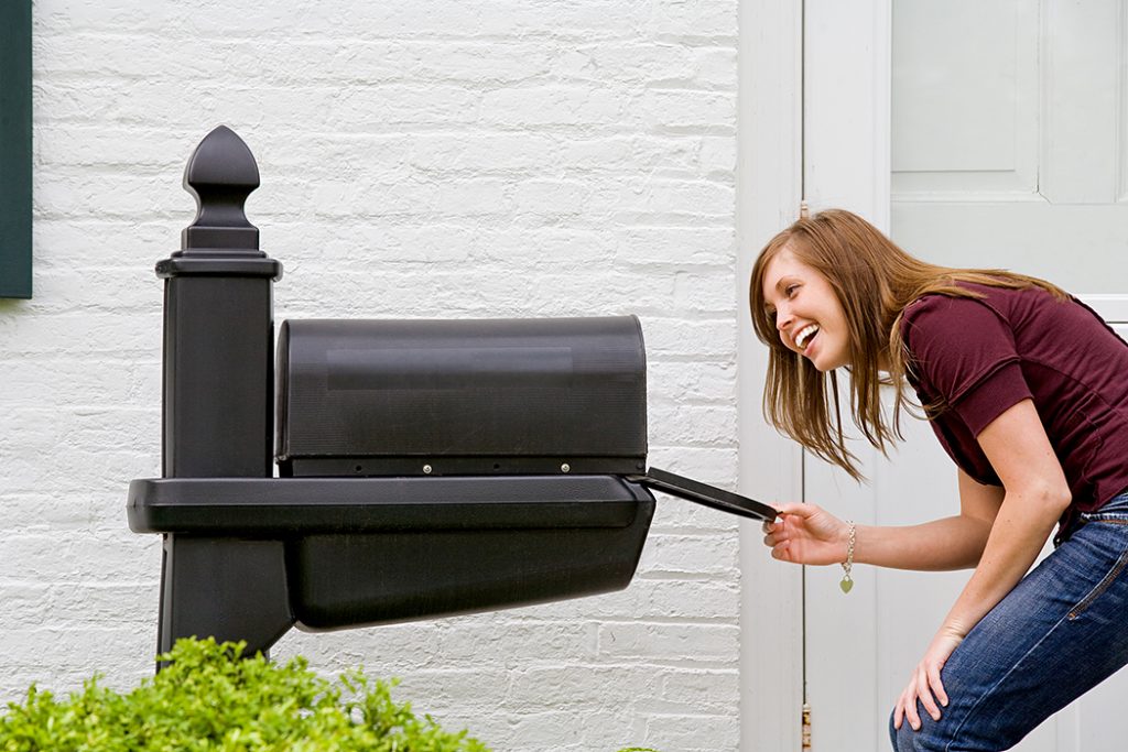 Girl Checking for Mail